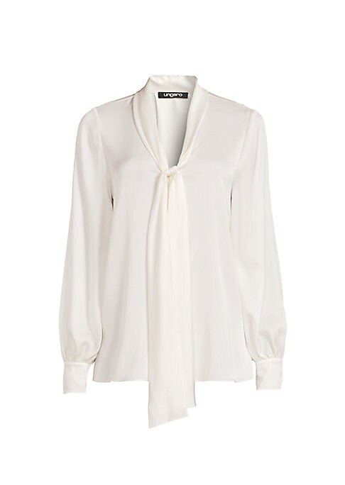 Silk-Tie Elegance Blouse