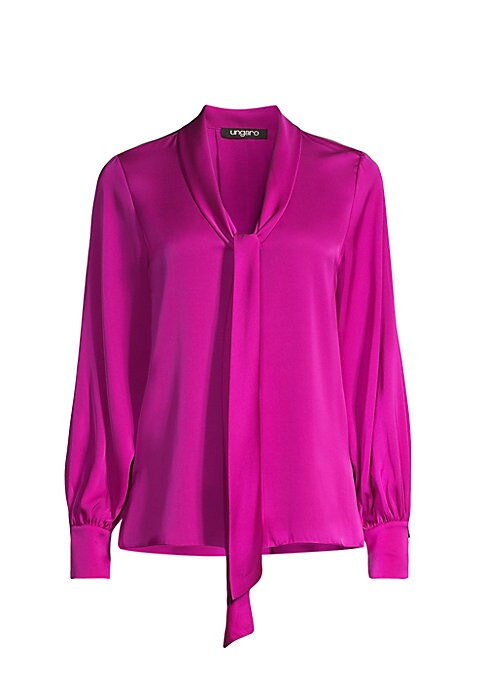 Silk Tie Neck Top