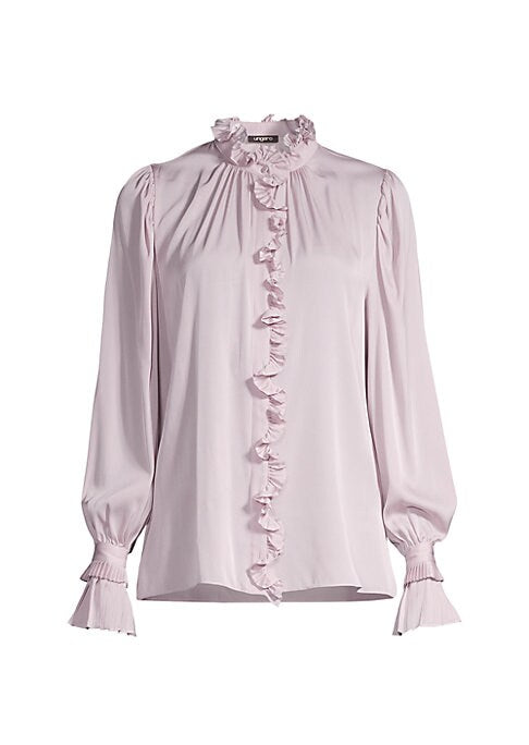 Ruffled Silk Blouse