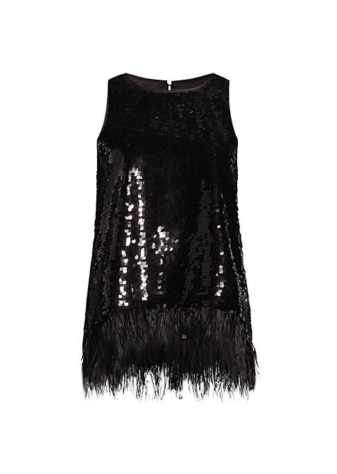 Feathered Sequin Blouse
