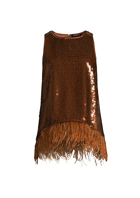 Feathered Shimmer Blouse