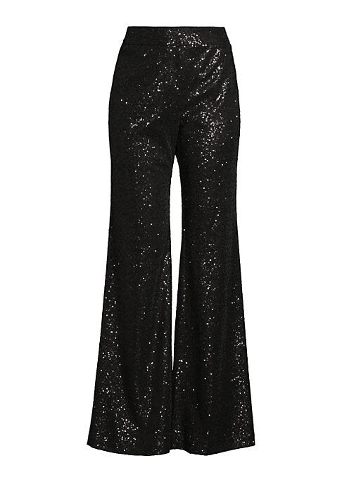 Shimmering Flare Sequin Trousers