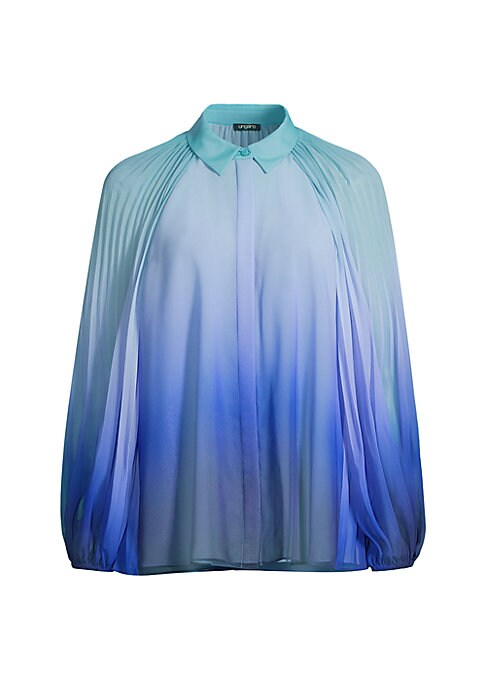 Chic Pleated Color Blouse