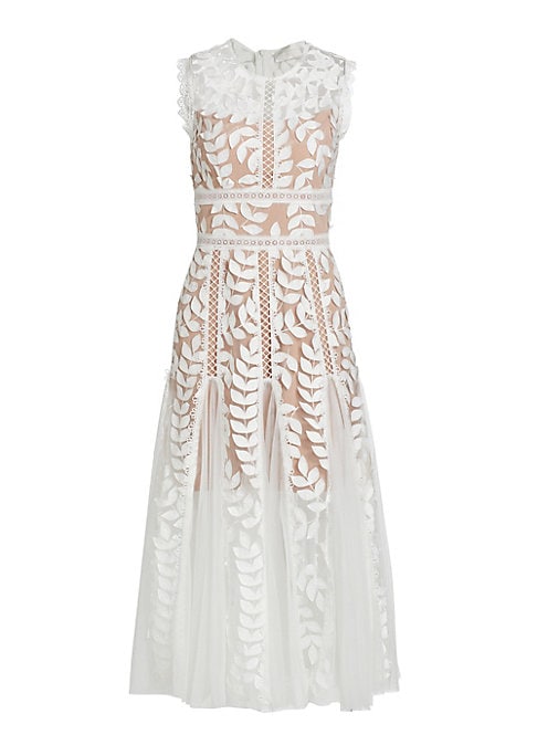 Lace A-Line Midi Dress
