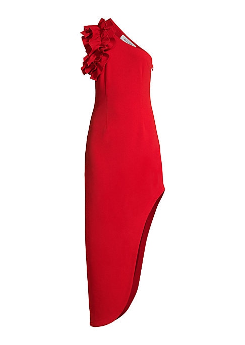 Frill Asymmetrical Dress