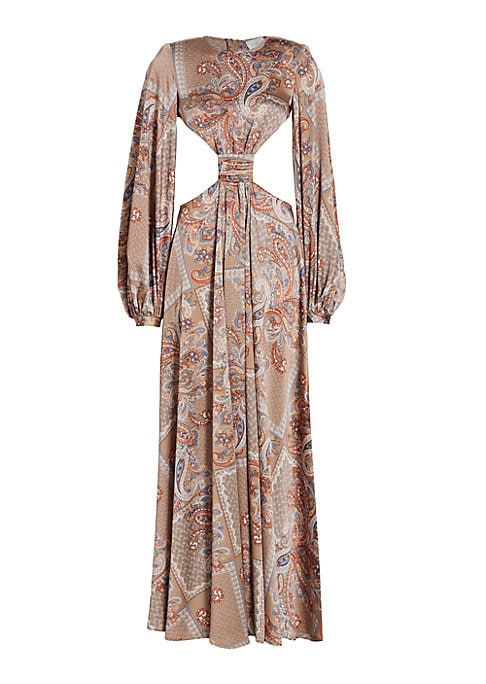 Satin Paisley Elegance Dress
