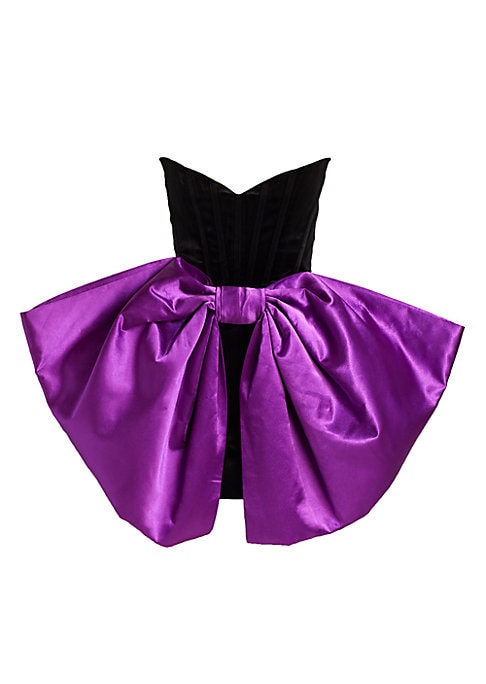 Velvet Bow Minidress