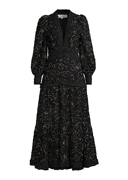 Lace Bishop Sleeve Dress