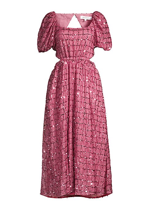 Sparkling Puff Sleeve Dress
