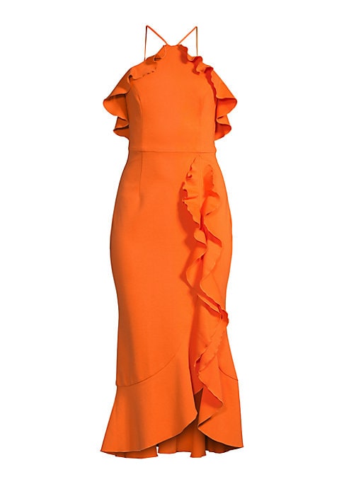 Ruffled Elegance Midi Dress