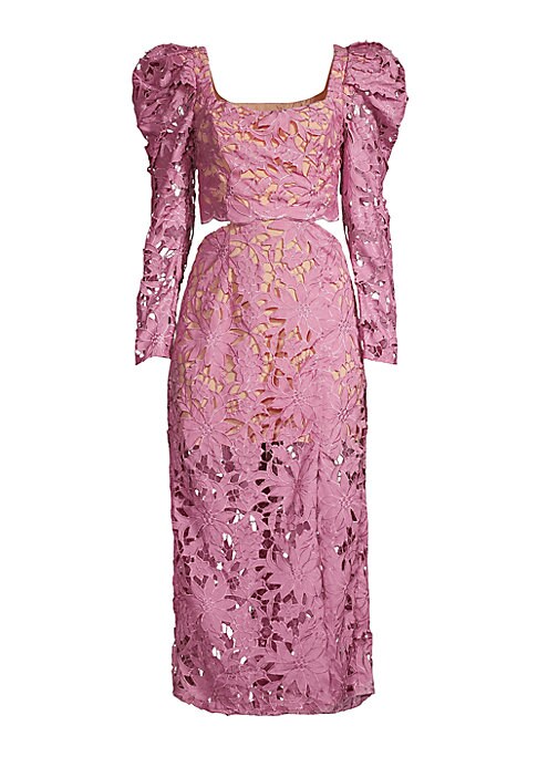 Elegant Floral Lace Midi