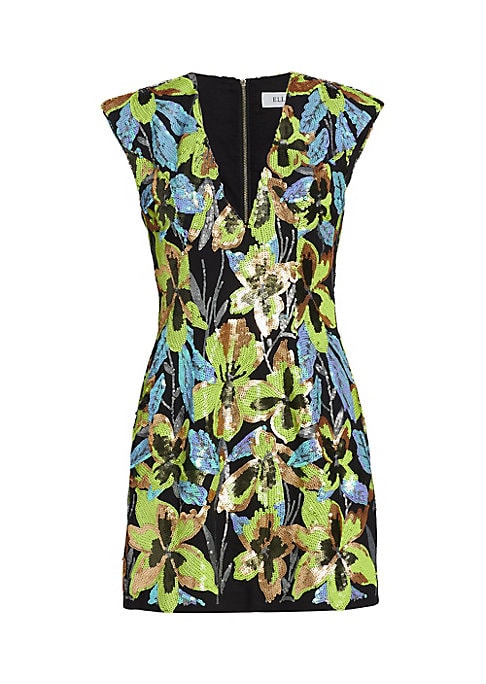 Floral Sparkle Mini Dress