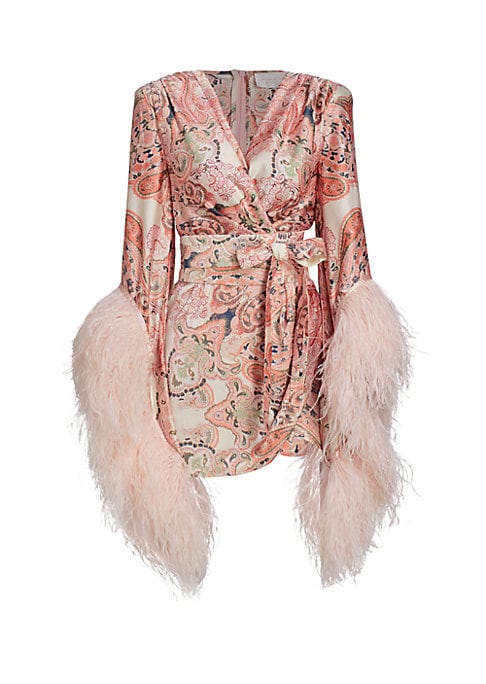 Feathered Print Minidress