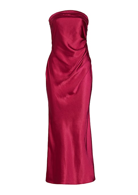 Satin Elegance Midi Dress