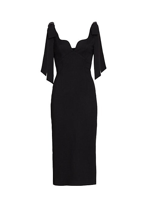 Elegant Tie Midi Dress