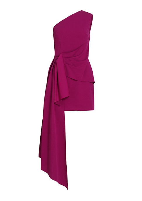 Sash Detail One-Shoulder Dress