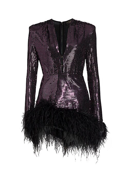 Glamorous Feathered Luxe Dress
