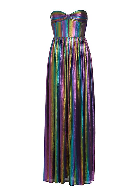 Metallic Bow Sweetheart Gown