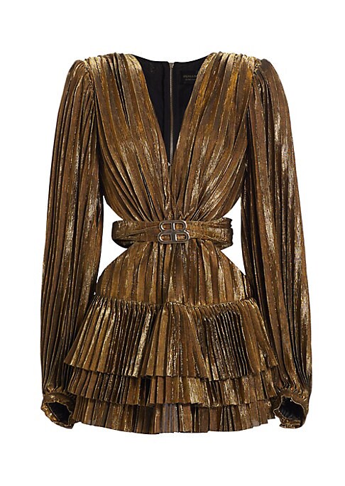 Metallic Cut-Out Minidress