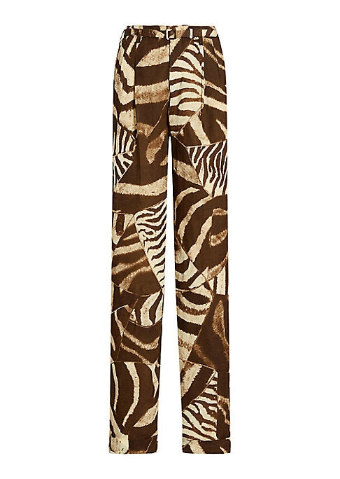 Bold Patchwork Animal Pants