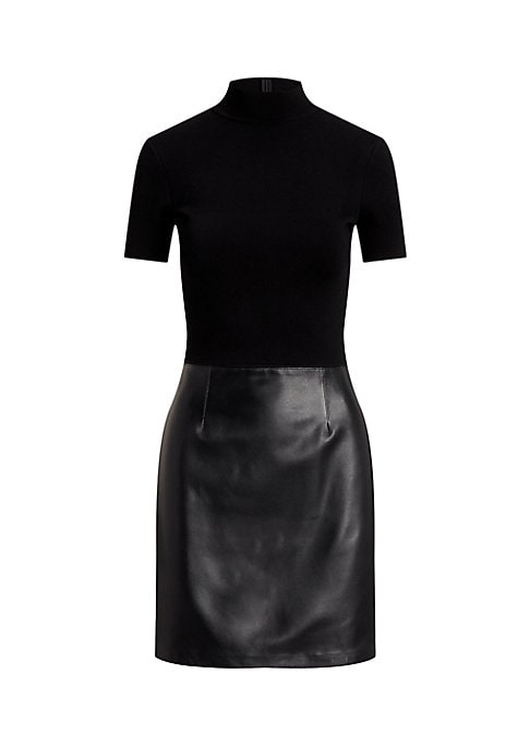 Chic Leather-Blend Minidress