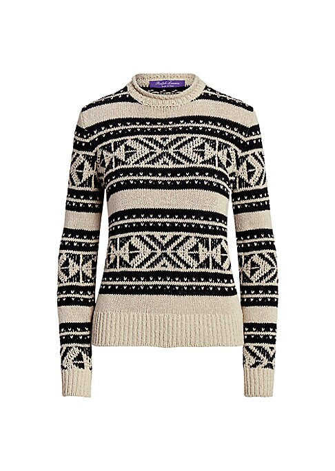 Geometric Silk Knit Top