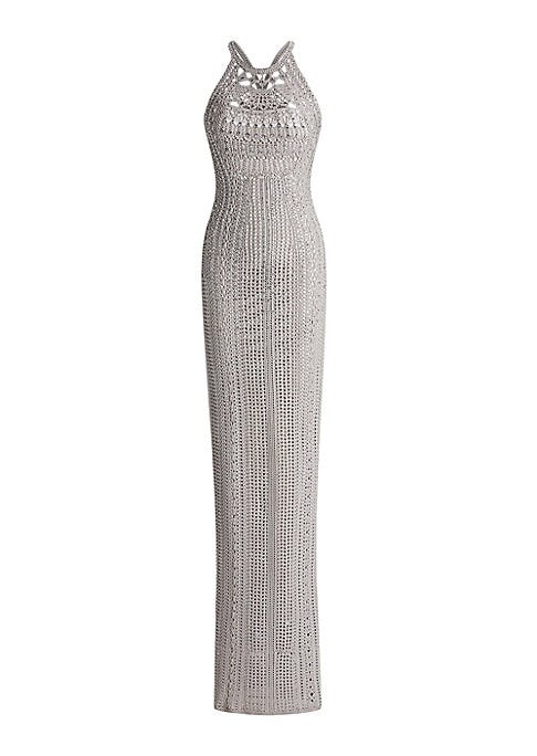 Luxe Crochet Column Dress