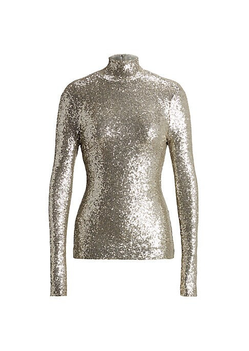 Sparkling Mock Neck Top