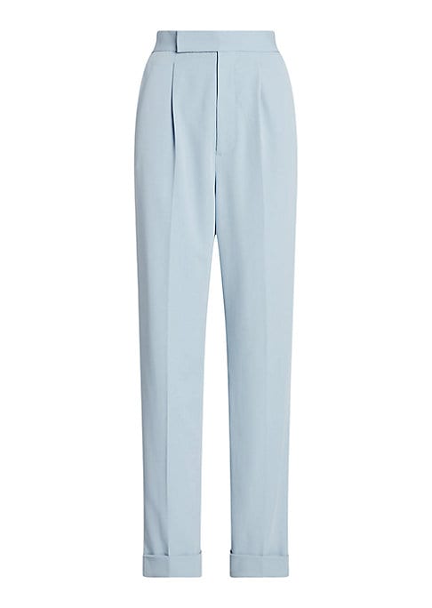 Elegant Pleat Wool Trousers