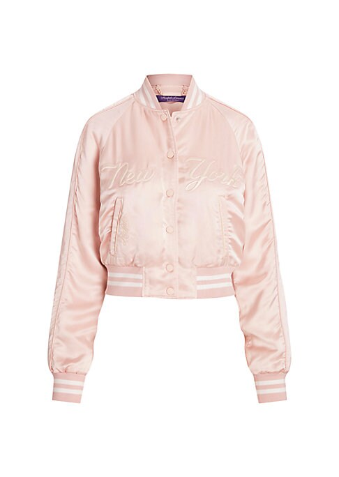 Varsity Satin Bomber Jacket