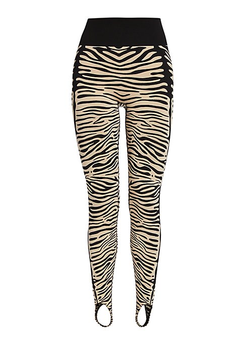 Zebra Stripe High-Waist Leggings