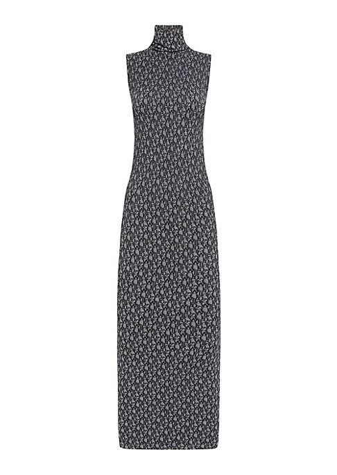 Graphic Turtleneck Body Dress