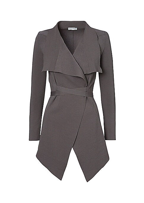 Chic Tie-Front Draped Jacket