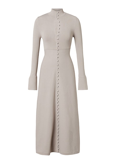 Chic Midi Button Dress