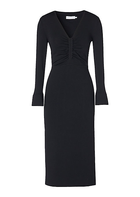 Ruching Elegance Midi Dress
