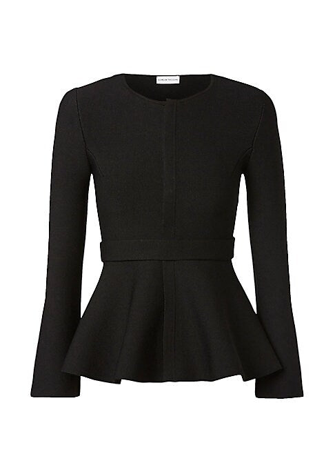Chic Peplum Knit Jacket