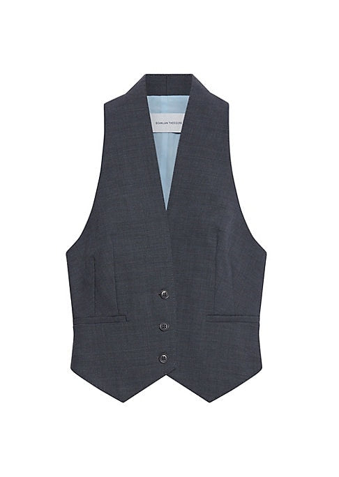 Chic Collarless Waistcoat