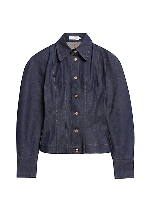 Puff Sleeve Denim Jacket