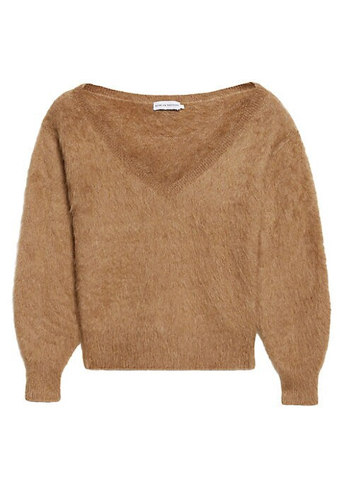 Fuzzy Luxe V-Neck Sweater