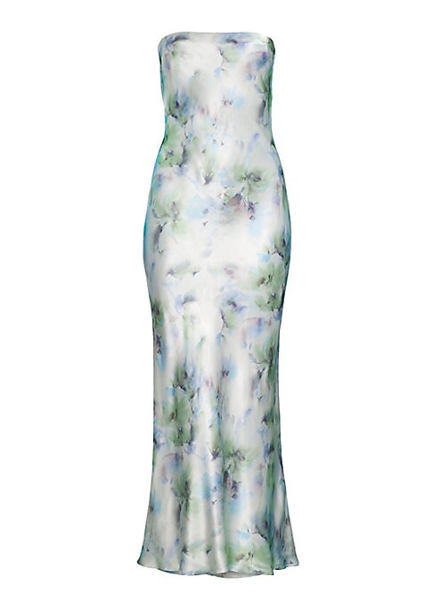 Floral Satin Cowl Dress