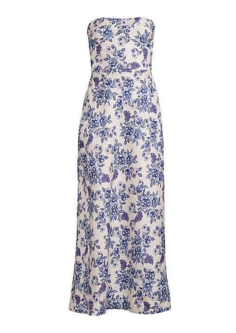 Floral A-Line Linen Dress