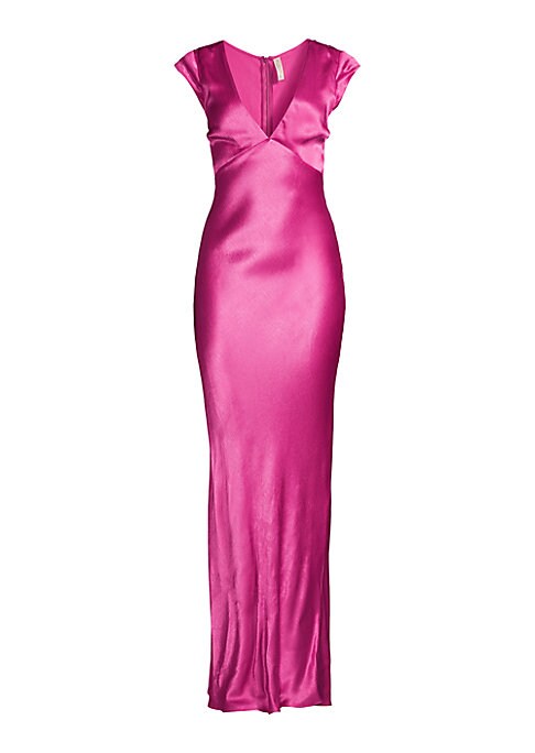Silken V-Neck Elegance Dress