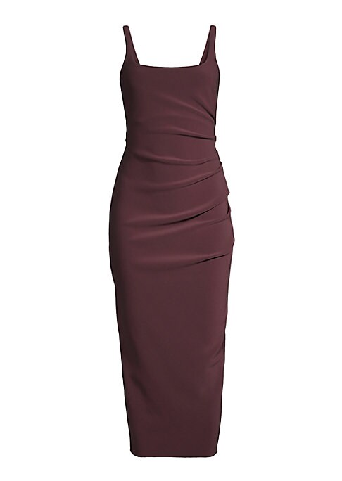 Elegant Tuck Midi Dress