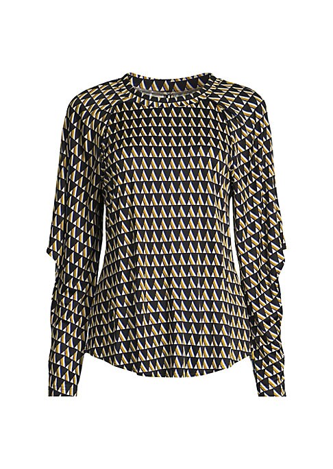 Chic Geometric Drape Top