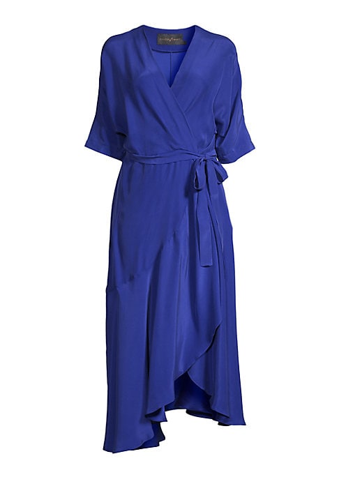 Silk Asymmetrical Wrap Dress