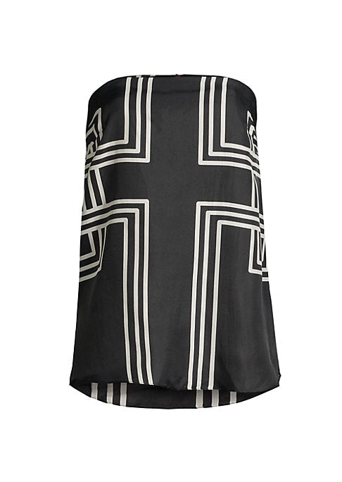 Geometric Silk Top