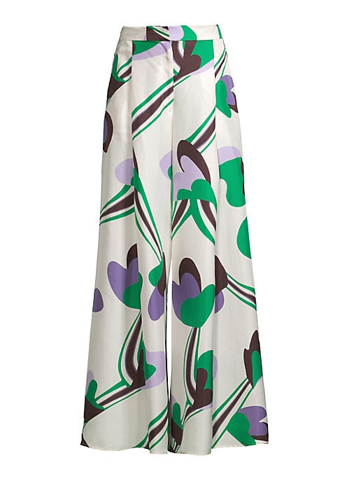Silk Elegance Palazzo Pants