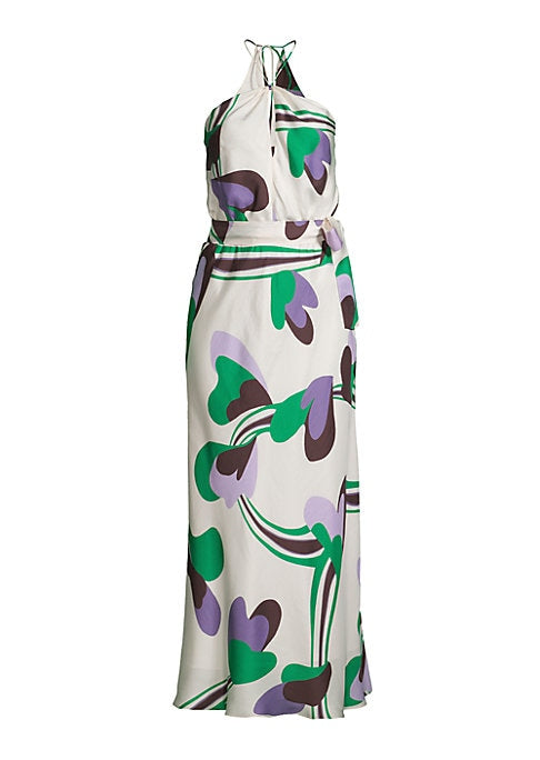 Silk Charm Halter Dress