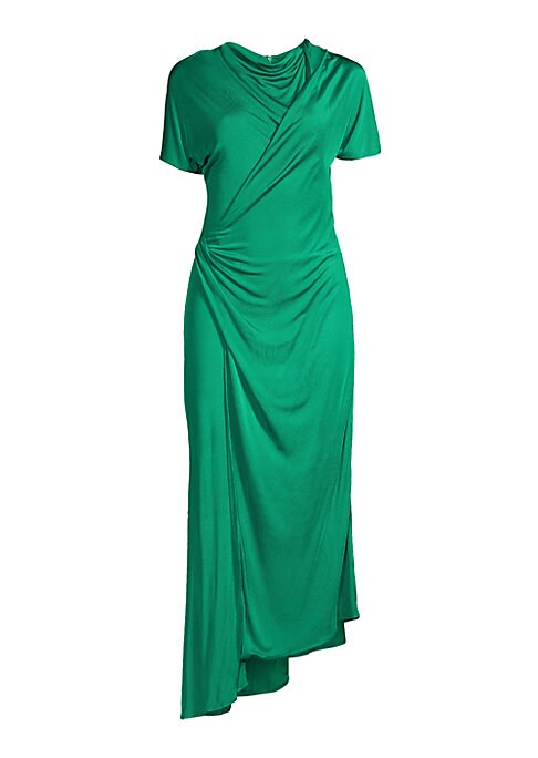 Elegant Asymmetrical Satin Dress