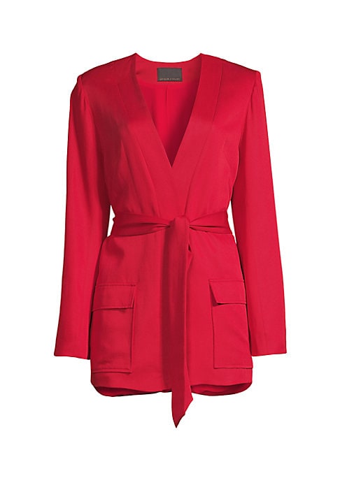 Chic Twill Wrap Jacket
